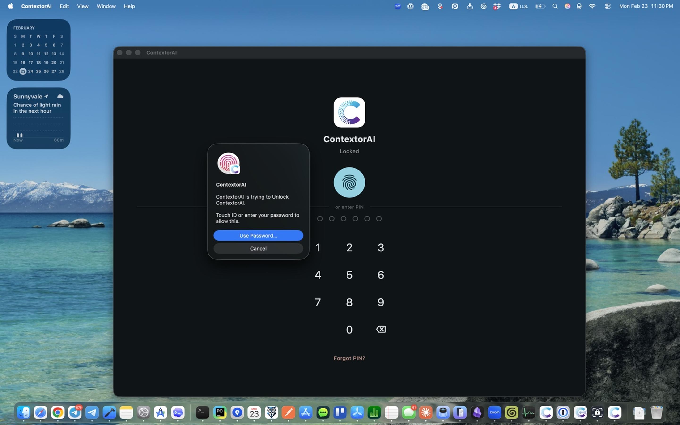 Touch ID and PIN lock for private notes